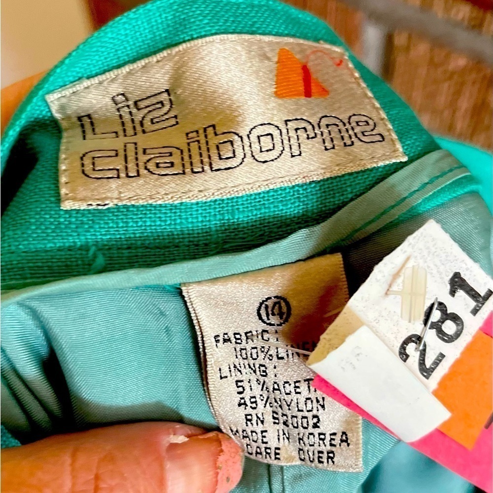 LIZ CLAIBORNE LINEN SKIRT - Picture 7 of 8